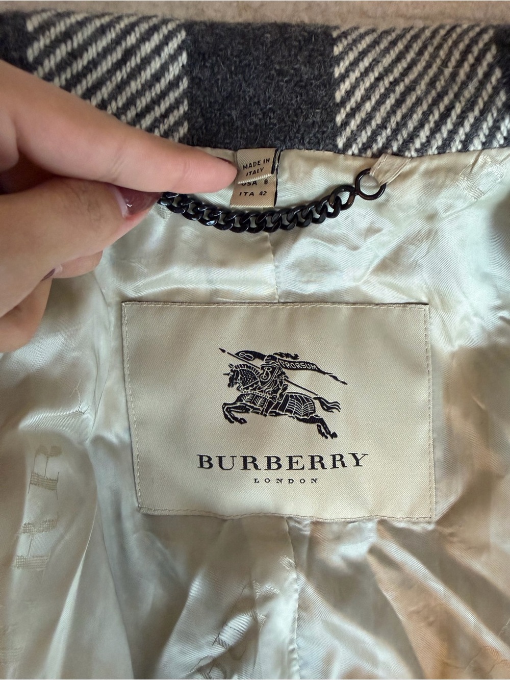 Burberry London Vintage Wool Belted Coat - Picture 3 of 6